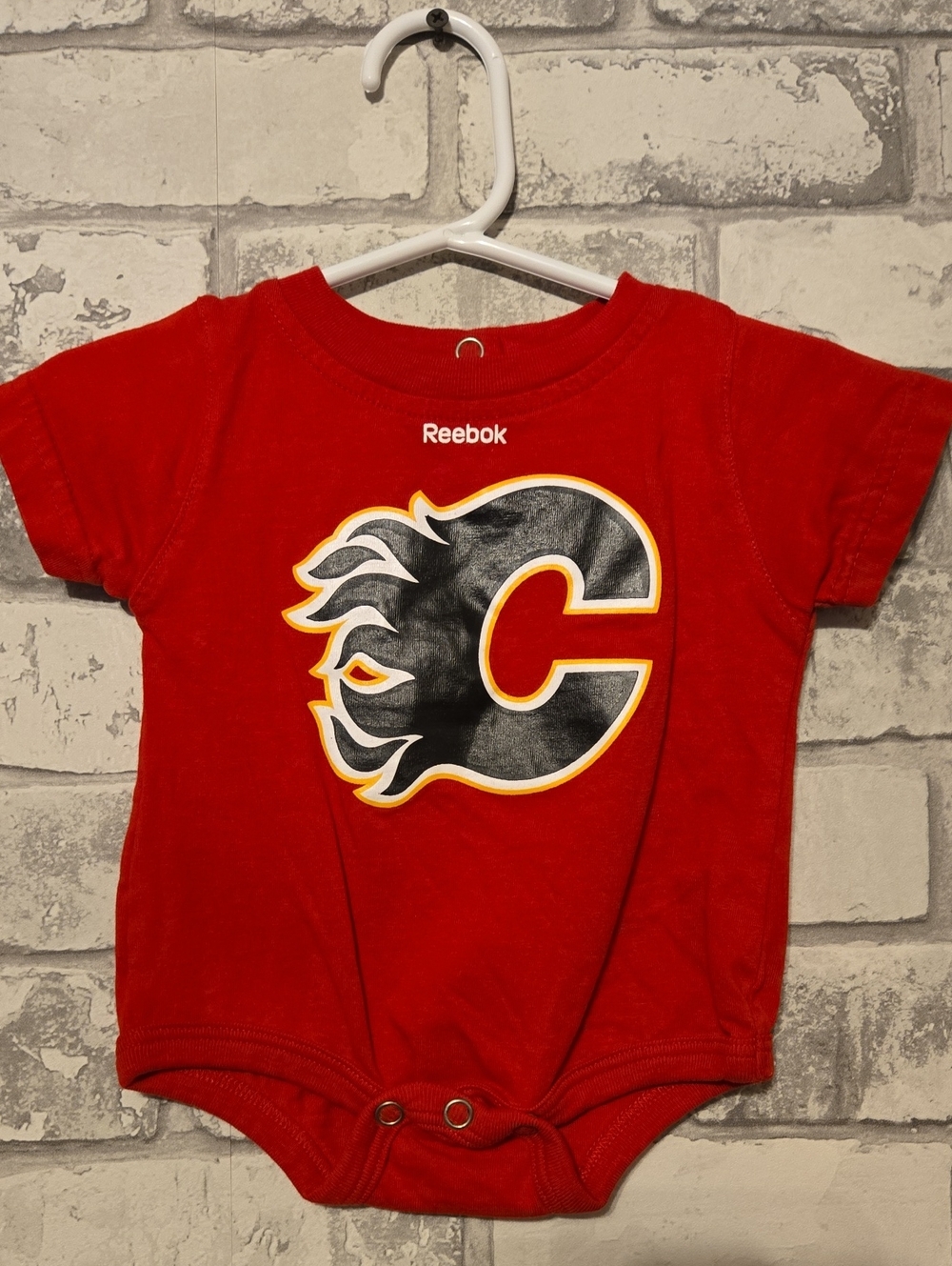 Reebok Red Calgary Flames Infant One-Piece Bodysuit